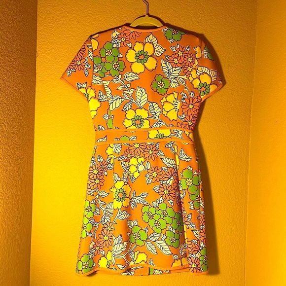 TORY BURCH Wallpaper Floral Twill Nadia Retro Mini Dress Nostalgic Vacation 4 - Picture 3 of 16
